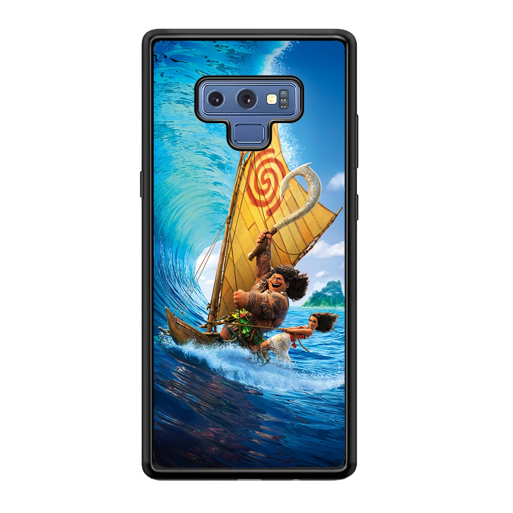 Moana Sailing on The Sea Samsung Galaxy Note 9 Case-Phone Case-Rubber Black (2D Case)-Altracase