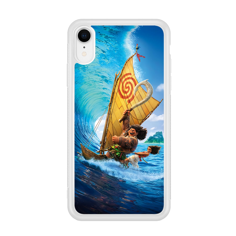 Moana Sailing on The Sea iPhone XR Case-Phone Case-Rubber White (2D Case)-Altracase