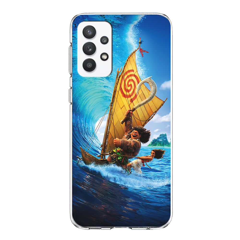 Moana Sailing on The Sea Samsung Galaxy A32 Case-Phone Case-Clear Soft Case-Altracase