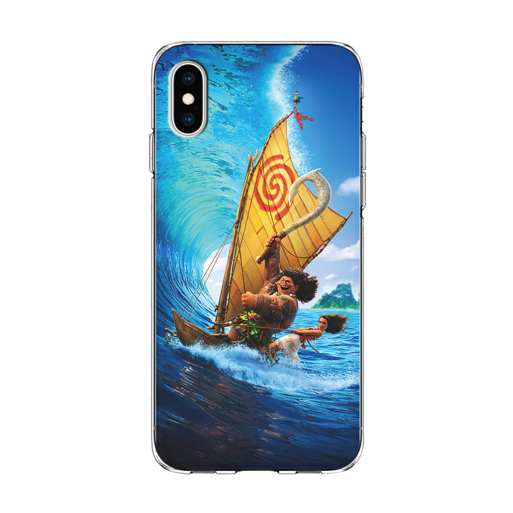 Moana Sailing on The Sea iPhone Xs Case-Phone Case-Clear Soft Case-Altracase