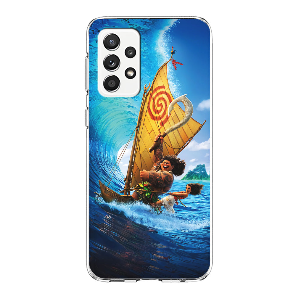 Moana Sailing on The Sea Samsung Galaxy A72 Case-Phone Case-Clear Soft Case-Altracase