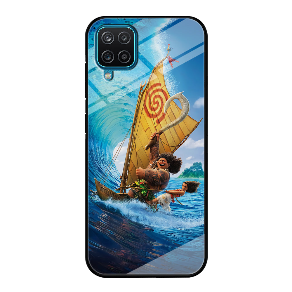 Moana Sailing on The Sea Samsung Galaxy A12 Case-Phone Case-Tempered Glass Case-Altracase