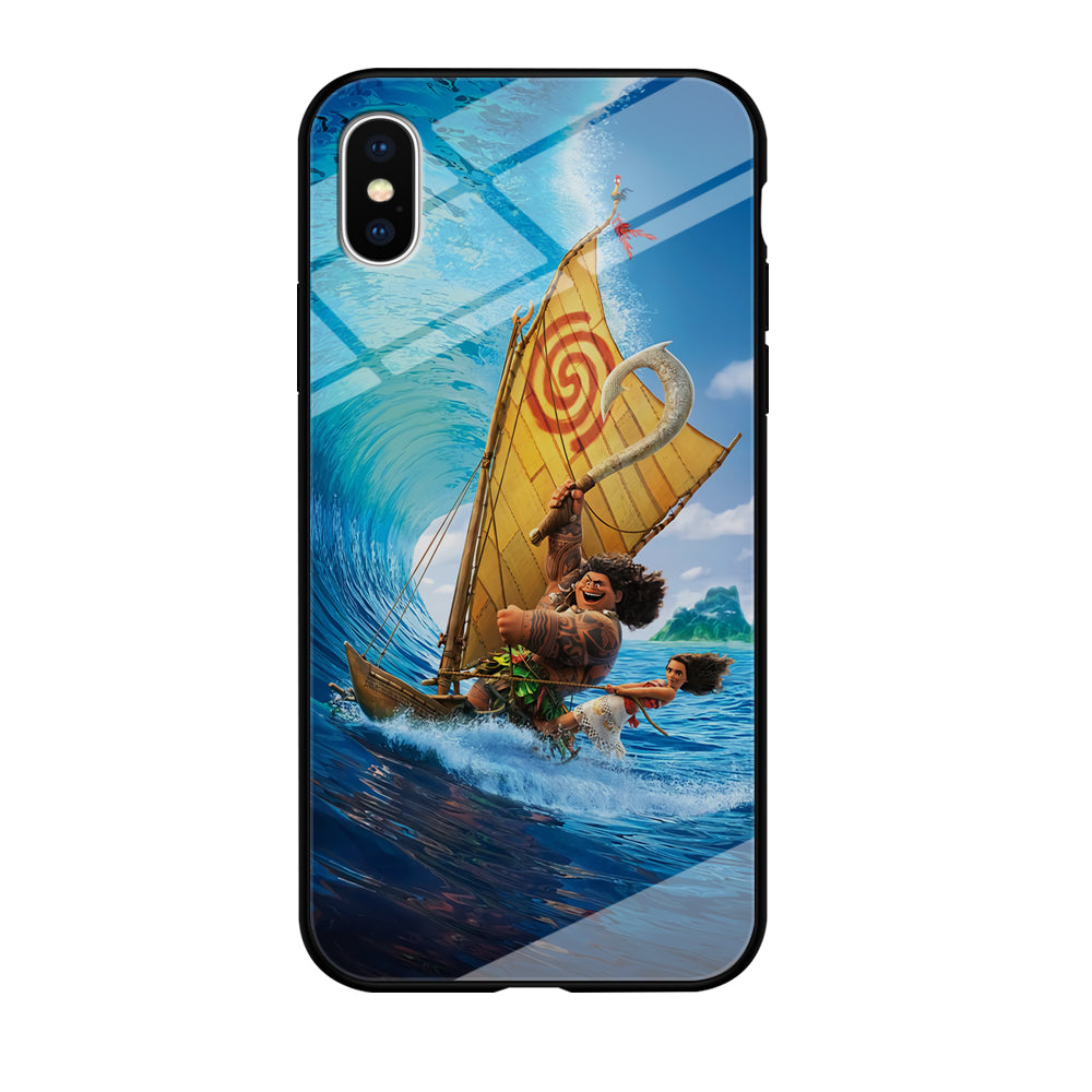 Moana Sailing on The Sea iPhone Xs Case-Phone Case-Tempered Glass Case-Altracase