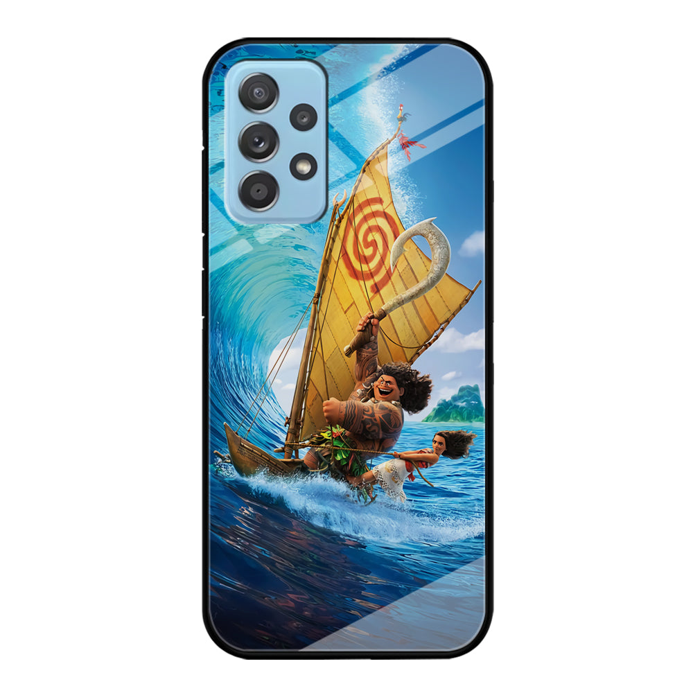 Moana Sailing on The Sea Samsung Galaxy A72 Case-Phone Case-Tempered Glass Case-Altracase