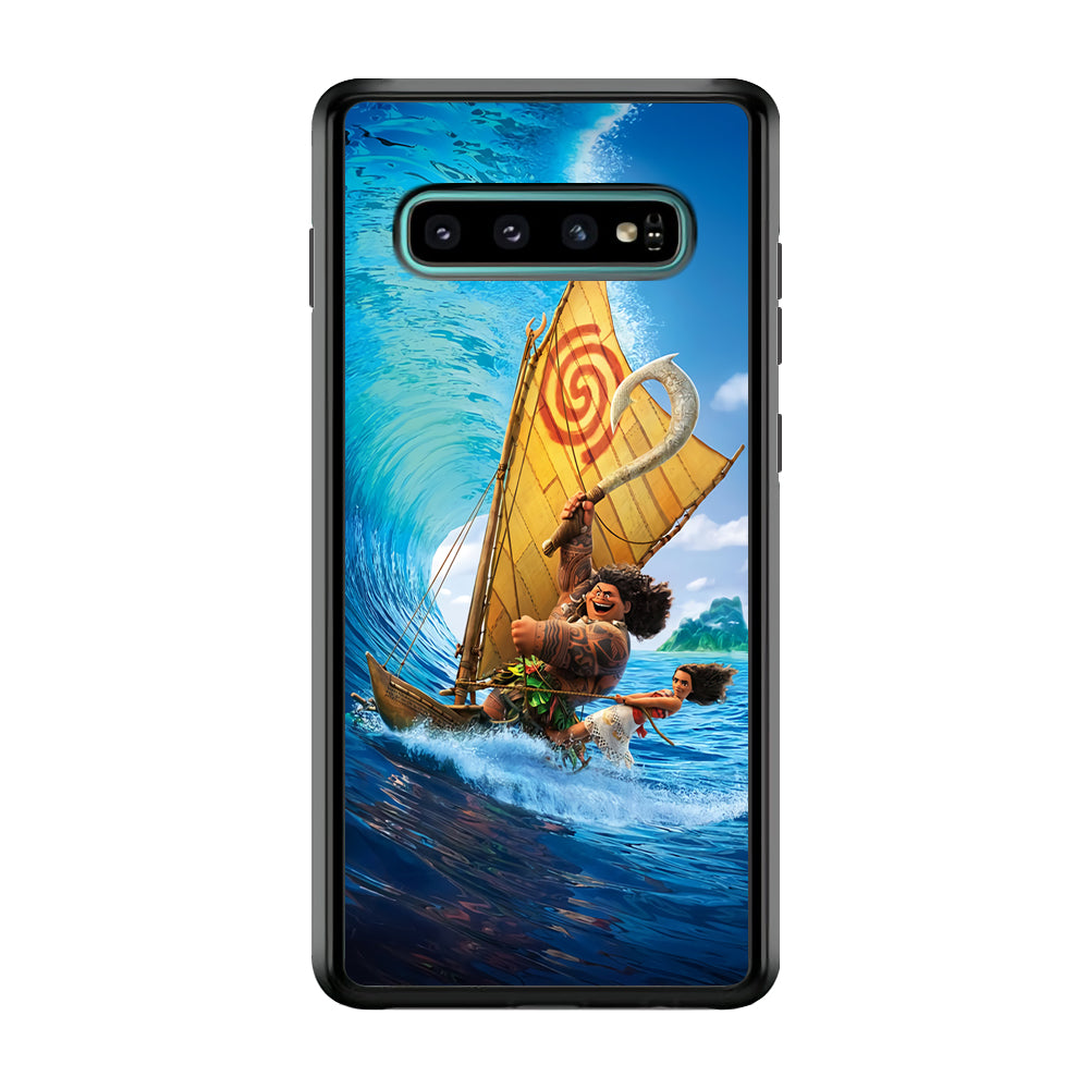 Moana Sailing on The Sea Samsung Galaxy S10 Plus Case-Phone Case-Rubber Black (2D Case)-Altracase