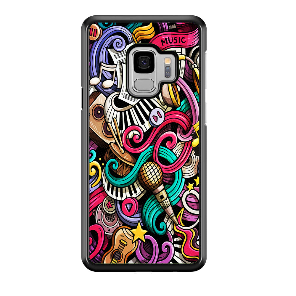 Music Doodle Art Samsung Galaxy S9 Case-Phone Case-Tempered Glass Case-Altracase