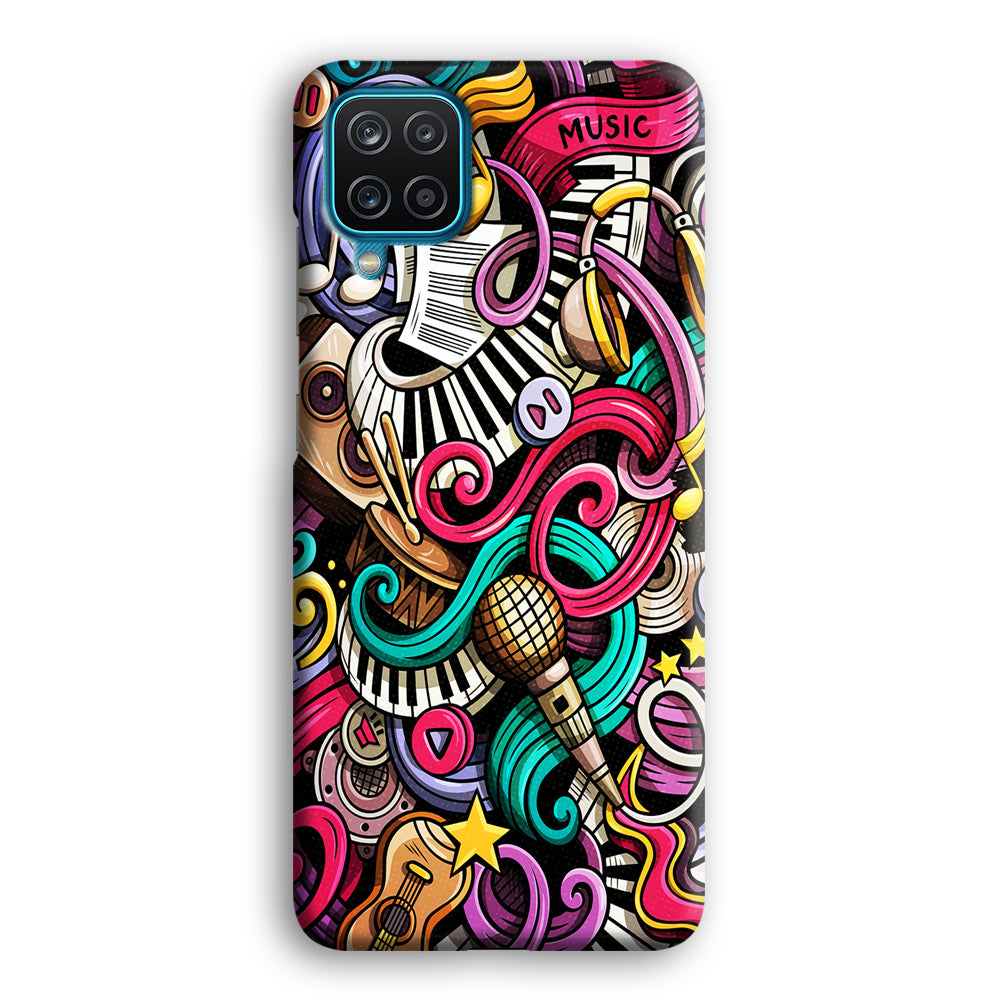 Music Doodle Art Samsung Galaxy A12 Case-Phone Case-3D Case-Altracase
