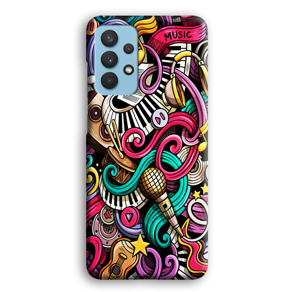 Music Doodle Art Samsung Galaxy A32 Case-Phone Case-3D Case-Altracase