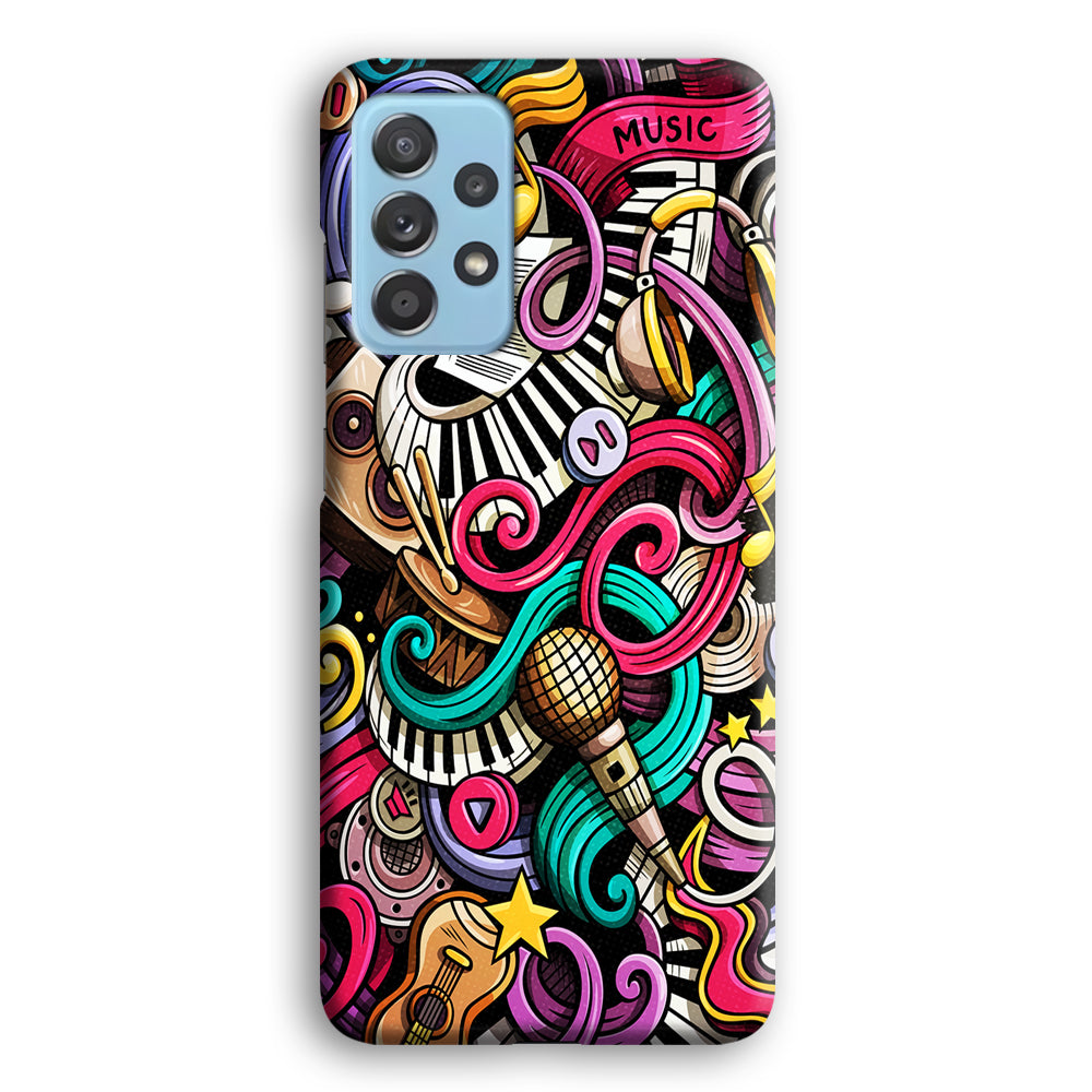 Music Doodle Art Samsung Galaxy A72 Case-Phone Case-3D Case-Altracase