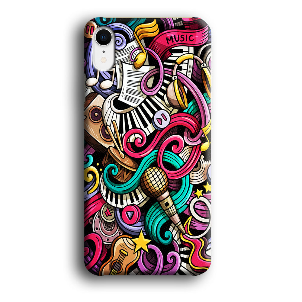 Music Doodle Art iPhone XR Case-Phone Case-3D Case-Altracase