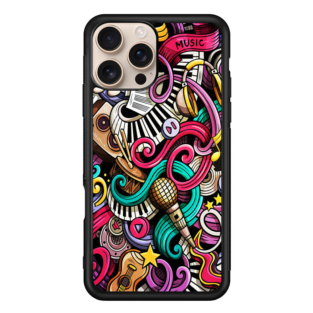 Music Doodle Art iPhone 16 Pro Max Case - Altracase