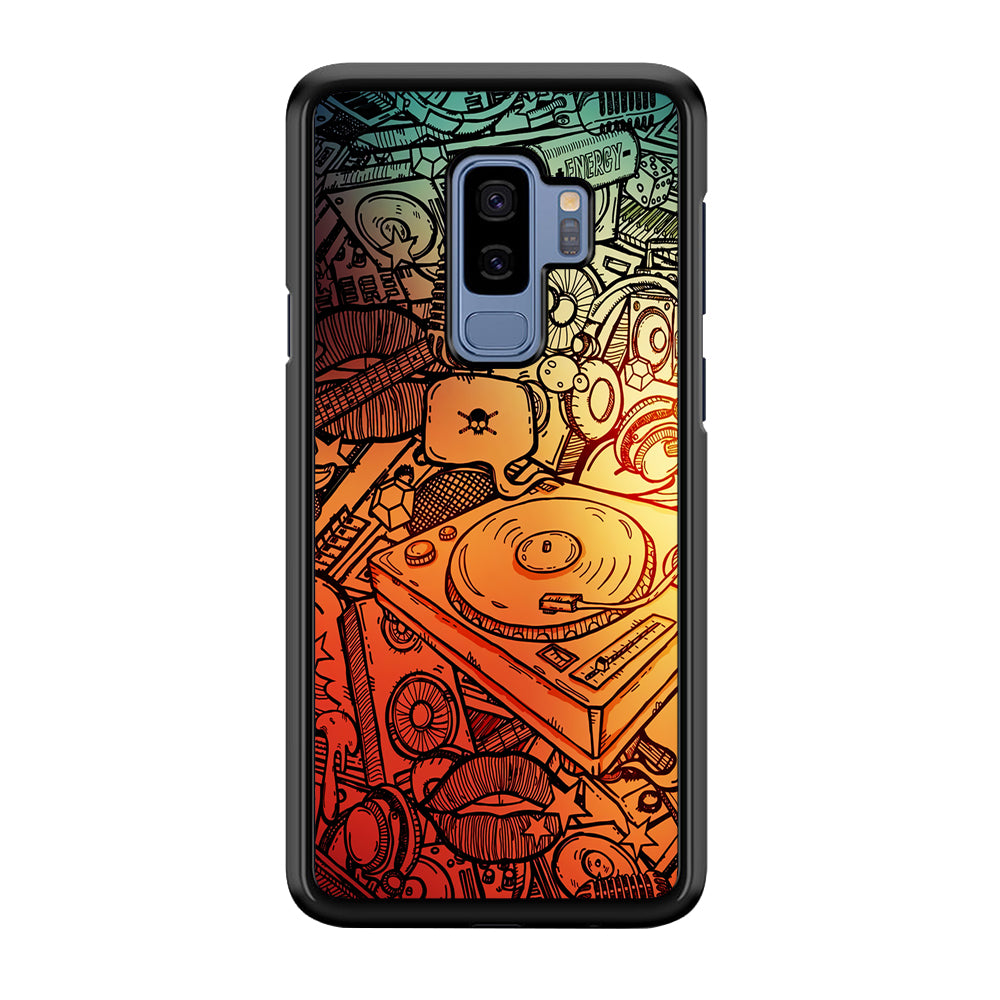 Music Graffiti Art Samsung Galaxy S9 Plus Case-Phone Case-Rubber Black (2D Case)-Altracase