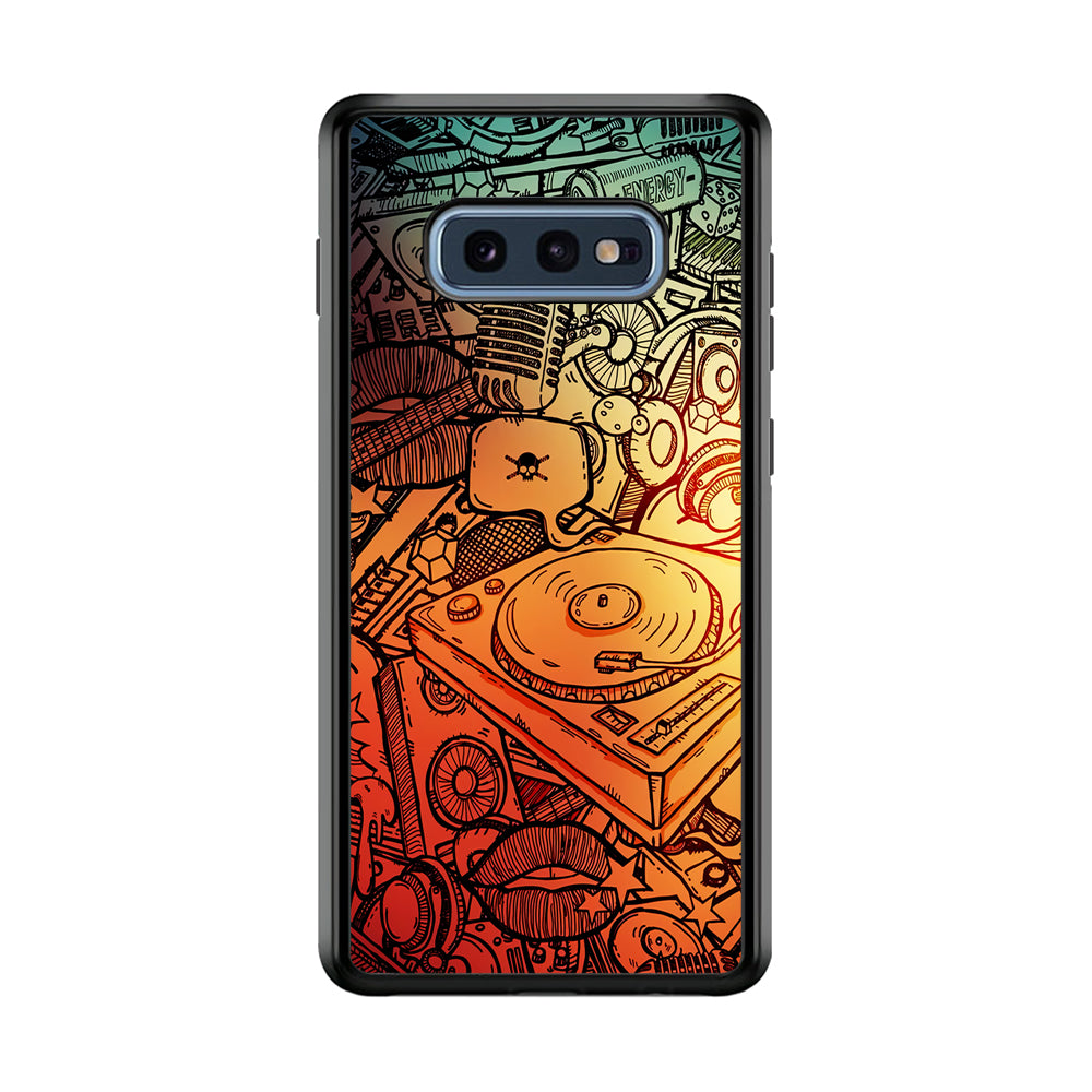 Music Graffiti Art Samsung Galaxy S10E Case-Phone Case-Rubber Black (2D Case)-Altracase