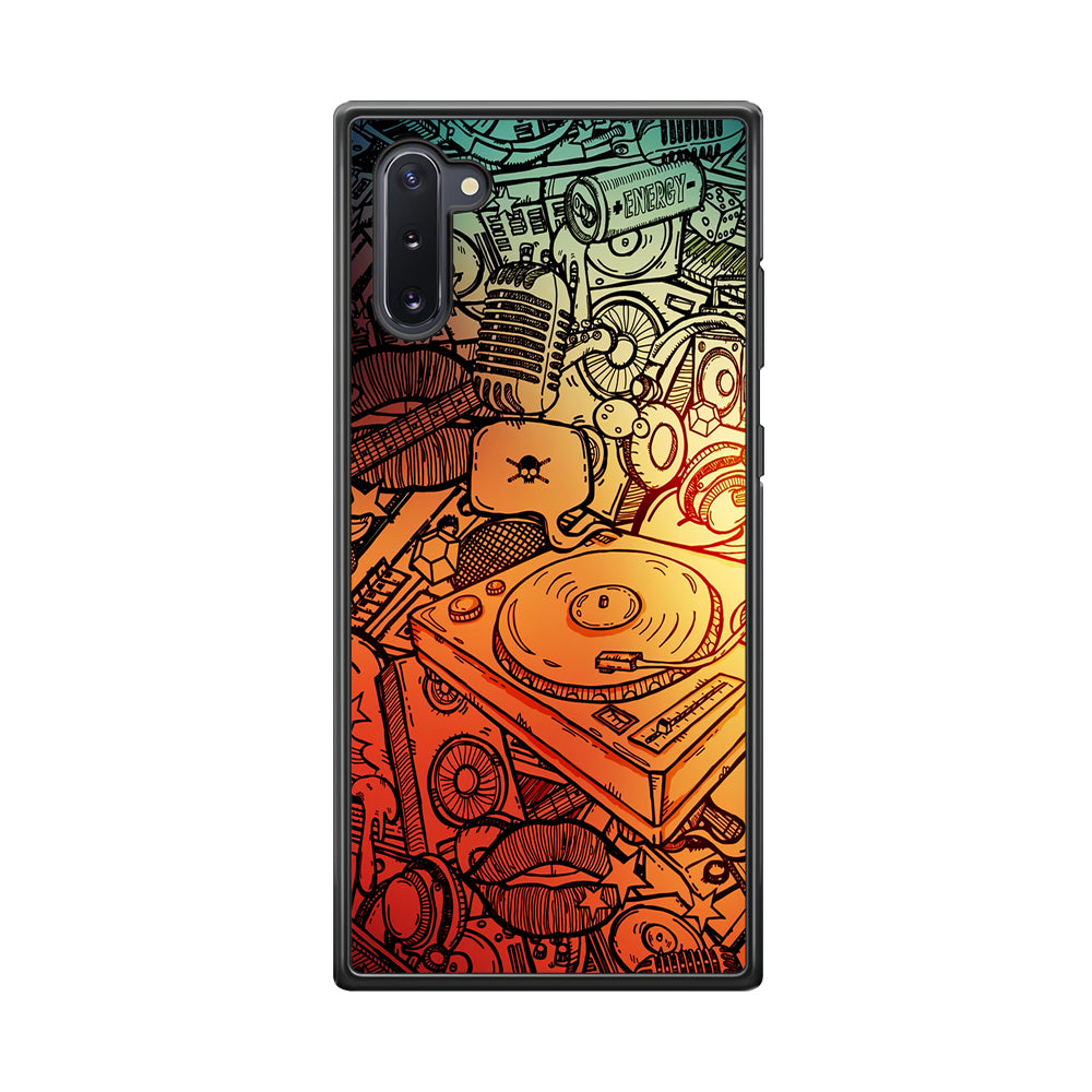 Music Graffiti Art Samsung Galaxy Note 10 Case-Phone Case-Tempered Glass Case-Altracase