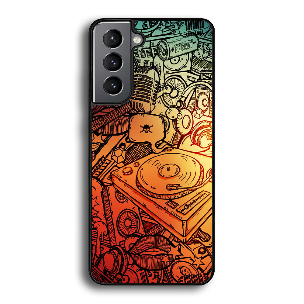 Music Graffiti Art Samsung Galaxy S21 Plus Case-Phone Case-Tempered Glass Case-Altracase