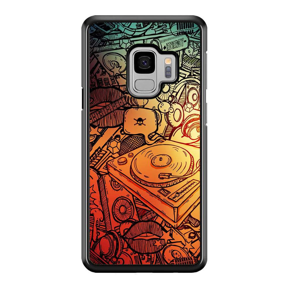 Music Graffiti Art Samsung Galaxy S9 Case-Phone Case-Rubber Black (2D Case)-Altracase