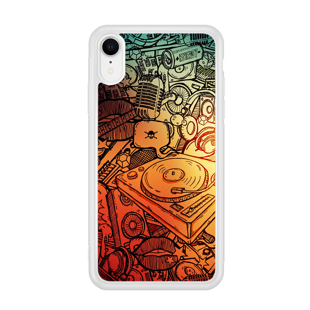 Music Graffiti Art iPhone XR Case-Phone Case-Rubber White (2D Case)-Altracase