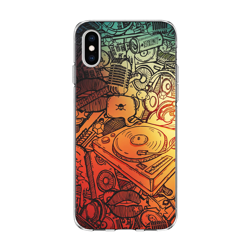 Music Graffiti Art iPhone Xs Case-Phone Case-Clear Soft Case-Altracase