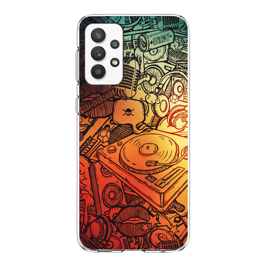 Music Graffiti Art Samsung Galaxy A32 Case-Phone Case-Clear Soft Case-Altracase