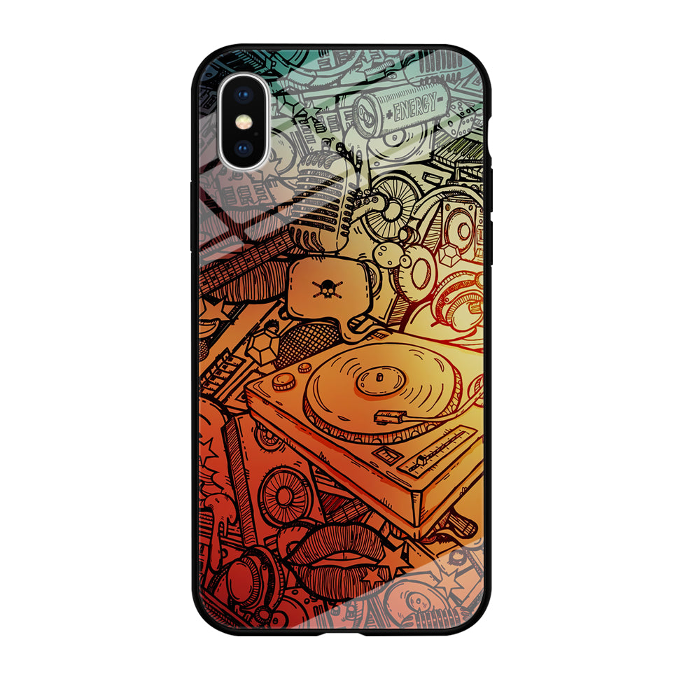 Music Graffiti Art iPhone Xs Case-Phone Case-Tempered Glass Case-Altracase