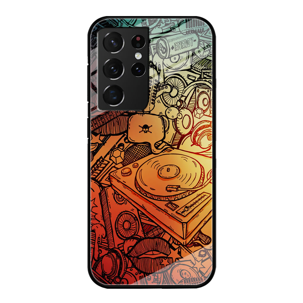 Music Graffiti Art Samsung Galaxy S21 Ultra Case-Phone Case-Tempered Glass Case-Altracase