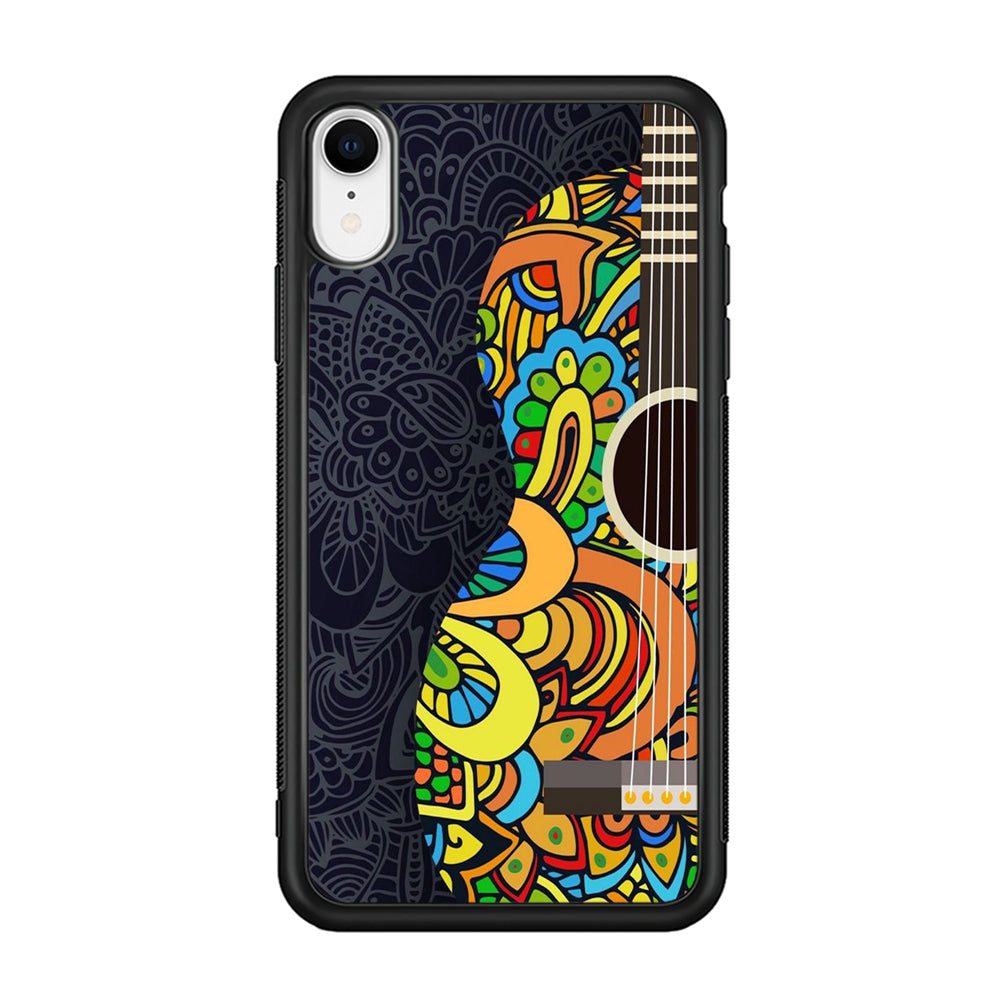 Music Guitar Art 001 iPhone XR Case-Phone Case-Rubber Black (2D Case)-Altracase