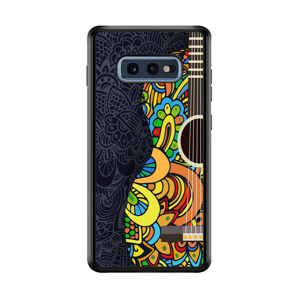 Music Guitar Art 001 Samsung Galaxy S10E Case-Phone Case-Rubber Black (2D Case)-Altracase