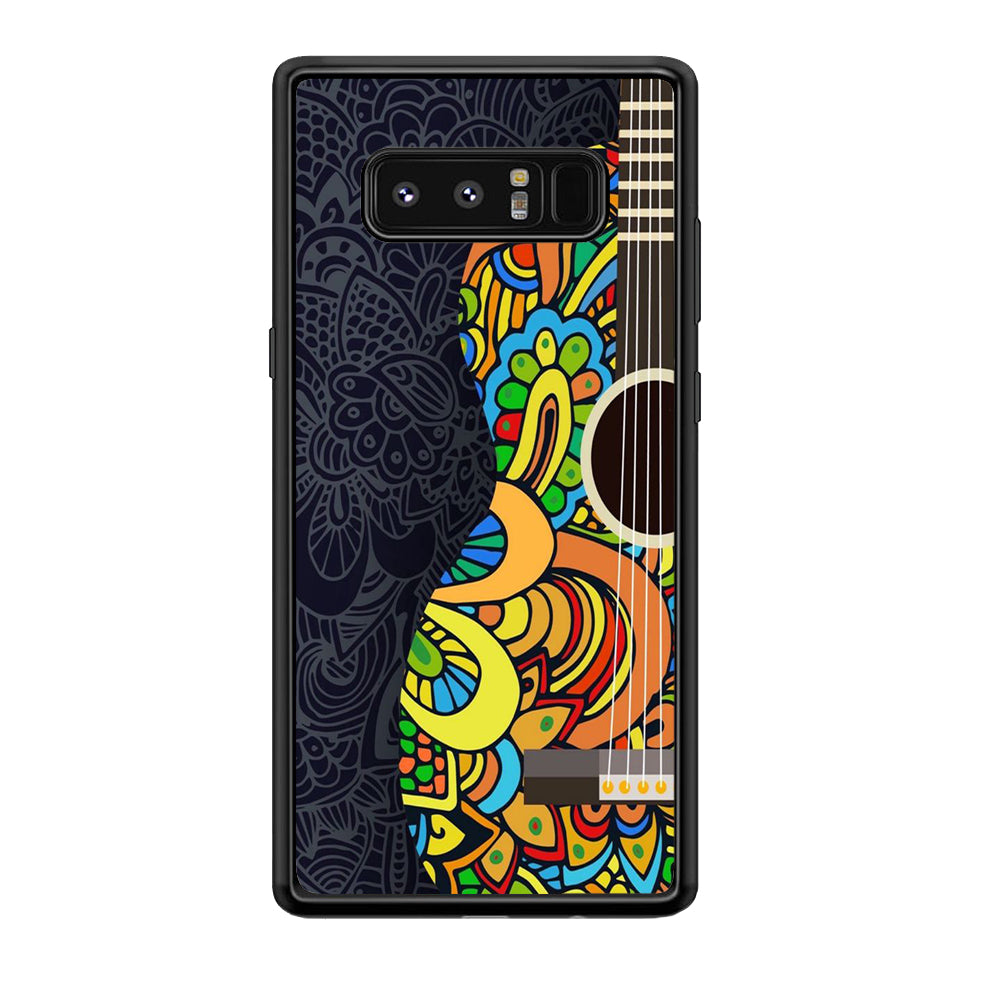 Music Guitar Art 001 Samsung Galaxy Note 8 Case-Phone Case-Rubber Black (2D Case)-Altracase