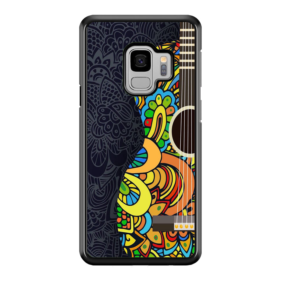 Music Guitar Art 001 Samsung Galaxy S9 Case-Phone Case-Rubber Black (2D Case)-Altracase