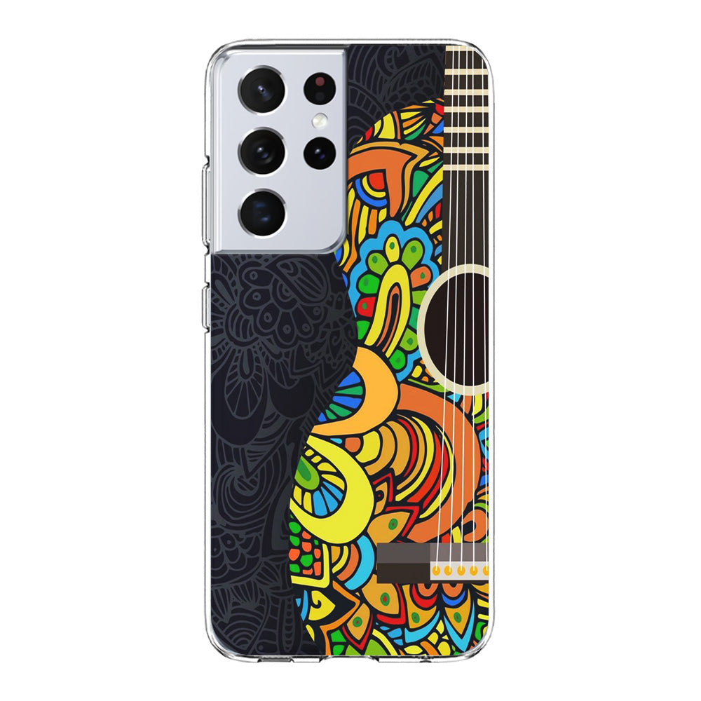 Music Guitar Art 001 Samsung Galaxy S21 Ultra Case-Phone Case-Clear Soft Case-Altracase