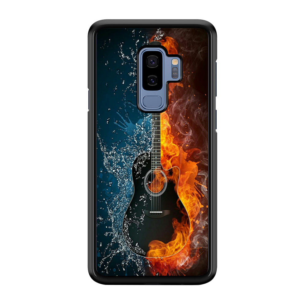 Music Guitar Art 002 Samsung Galaxy S9 Plus Case-Phone Case-Rubber Black (2D Case)-Altracase