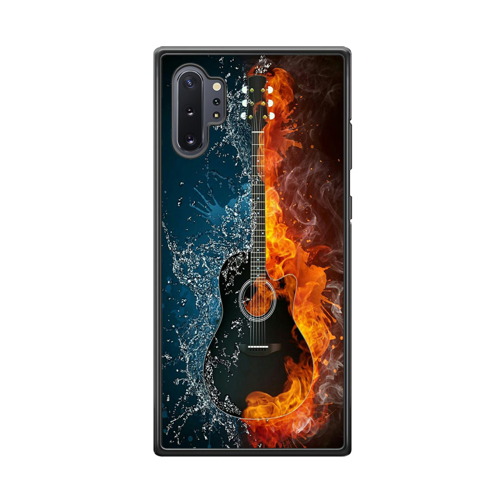 Music Guitar Art 002 Samsung Galaxy Note 10 Plus Case-Phone Case-Rubber Black (2D Case)-Altracase