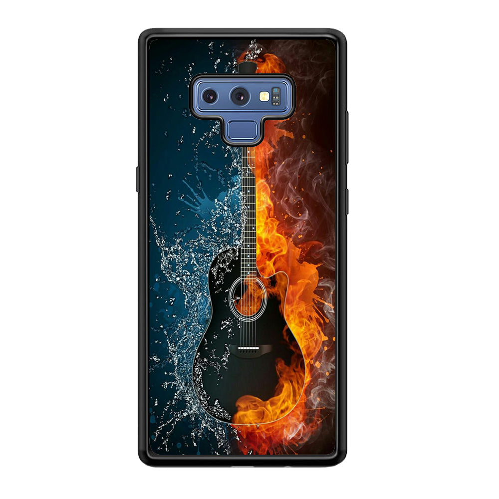 Music Guitar Art 002 Samsung Galaxy Note 9 Case-Phone Case-Rubber Black (2D Case)-Altracase