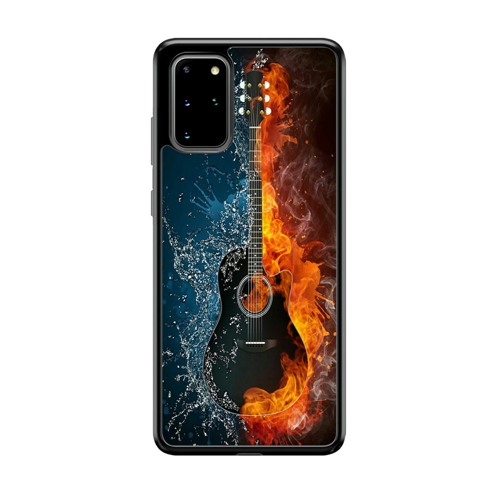 Music Guitar Art 002 Samsung Galaxy S20 Plus Case-Phone Case-Rubber Black (2D Case)-Altracase