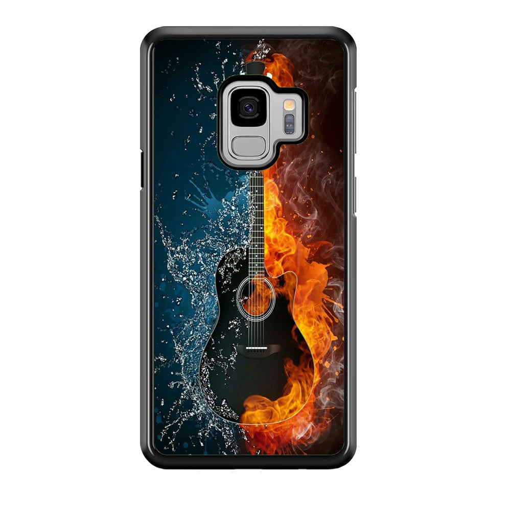 Music Guitar Art 002 Samsung Galaxy S9 Case-Phone Case-Rubber Black (2D Case)-Altracase