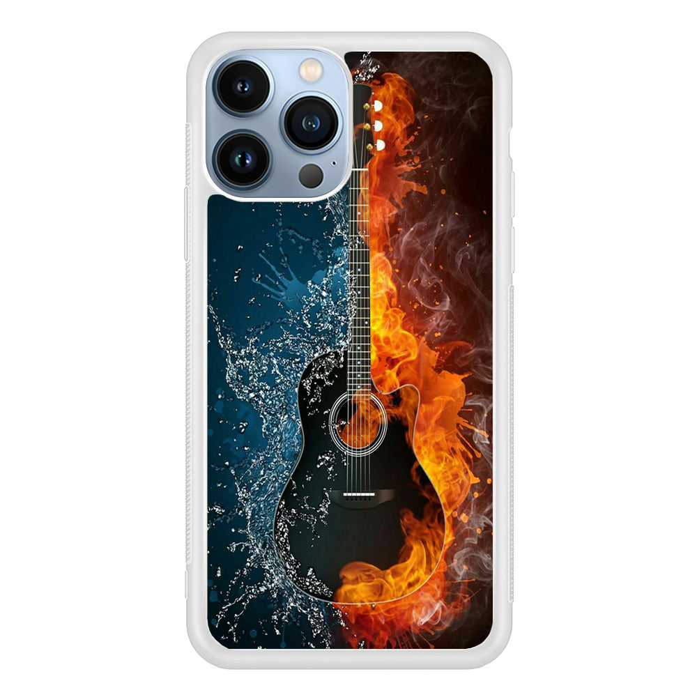 Music Guitar Art 002 iPhone 15 Pro Max Case-Phone Case-Rubber White (2D Case)-Altracase