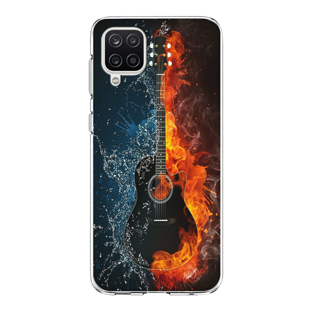 Music Guitar Art 002 Samsung Galaxy A12 Case-Phone Case-Clear Soft Case-Altracase