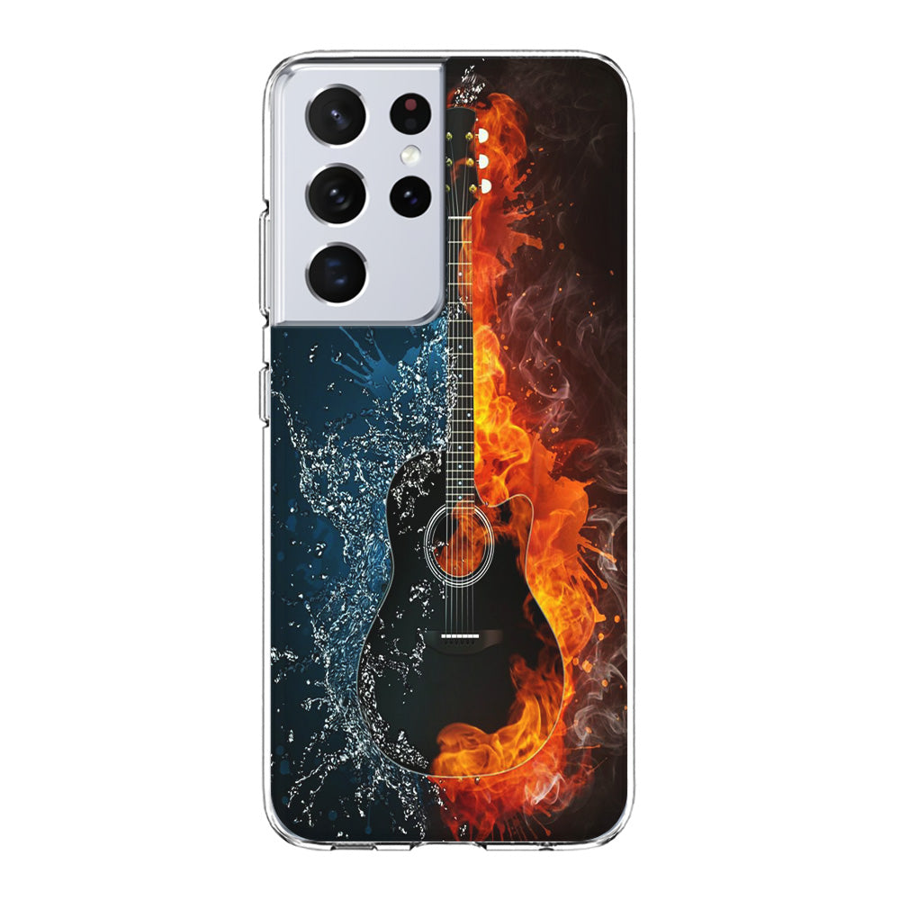 Music Guitar Art 002 Samsung Galaxy S21 Ultra Case-Phone Case-Clear Soft Case-Altracase