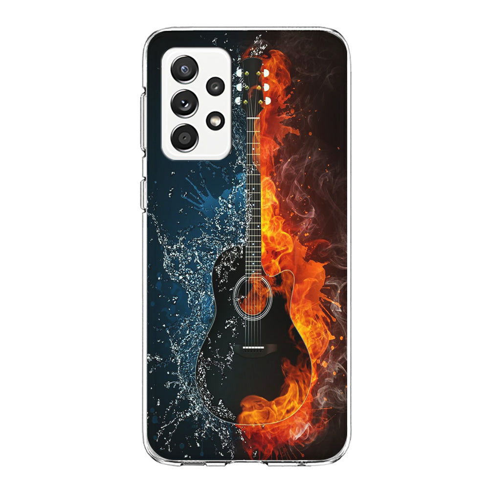 Music Guitar Art 002 Samsung Galaxy A72 Case-Phone Case-Clear Soft Case-Altracase