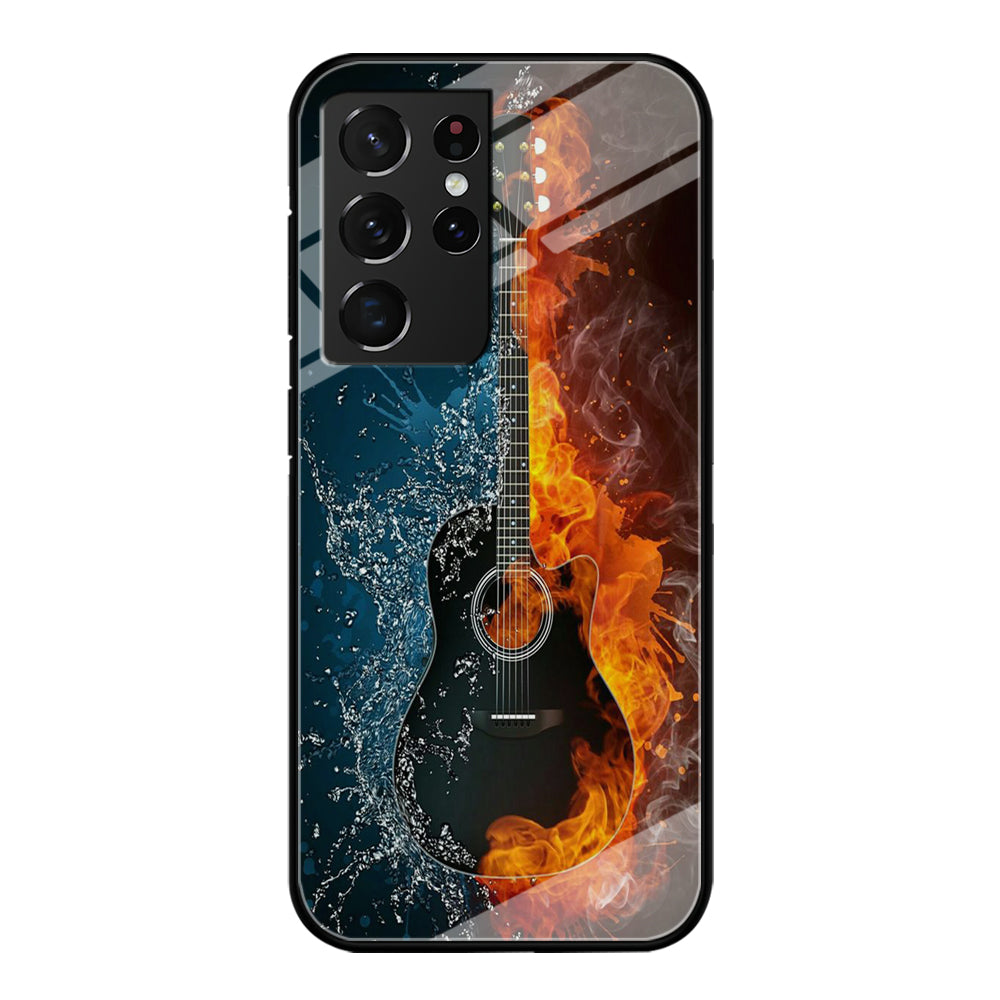 Music Guitar Art 002 Samsung Galaxy S21 Ultra Case-Phone Case-Tempered Glass Case-Altracase