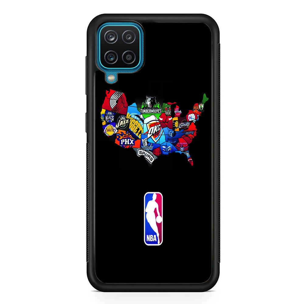 NBA Basketball Samsung Galaxy A12 Case-Phone Case-Rubber Black (2D Case)-Altracase