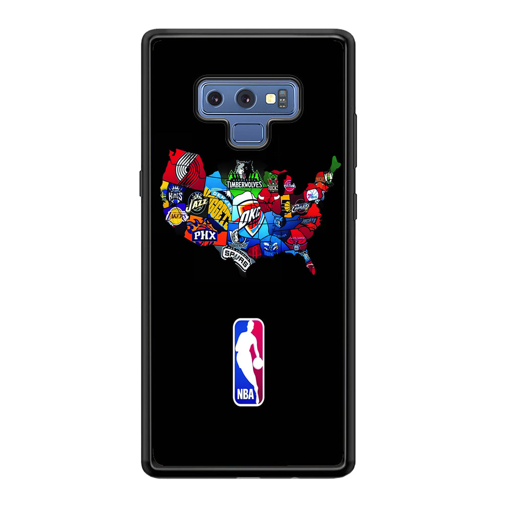 NBA Basketball Samsung Galaxy Note 9 Case-Phone Case-Rubber Black (2D Case)-Altracase