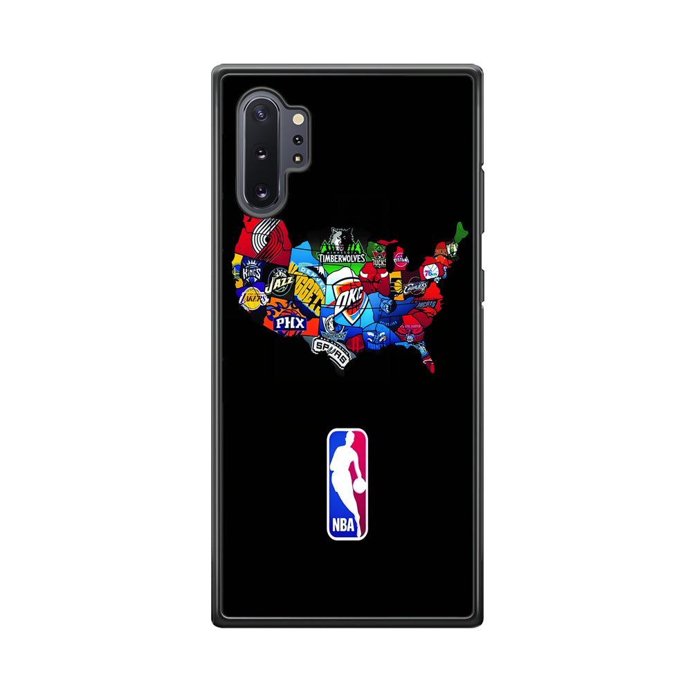 NBA Basketball Samsung Galaxy Note 10 Plus Case-Phone Case-Rubber Black (2D Case)-Altracase