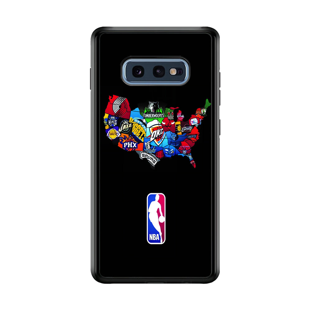 NBA Basketball Samsung Galaxy S10E Case-Phone Case-Rubber Black (2D Case)-Altracase