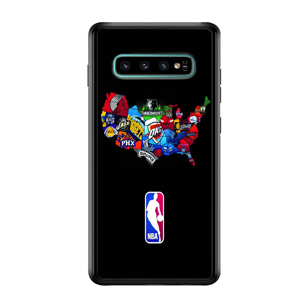 NBA Basketball Samsung Galaxy S10 Plus Case-Phone Case-Rubber Black (2D Case)-Altracase