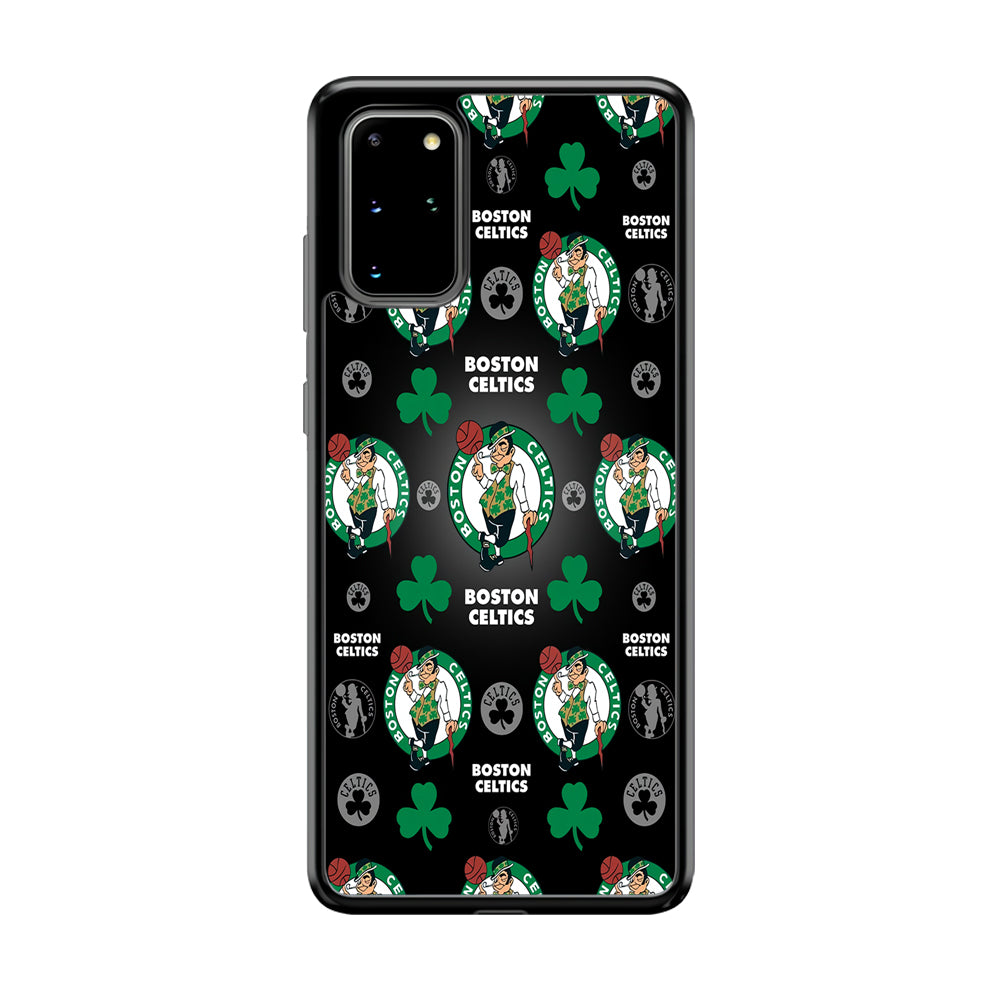 NBA Boston Celtic Basketball 001 Samsung Galaxy S20 Plus Case-Phone Case-Rubber Black (2D Case)-Altracase