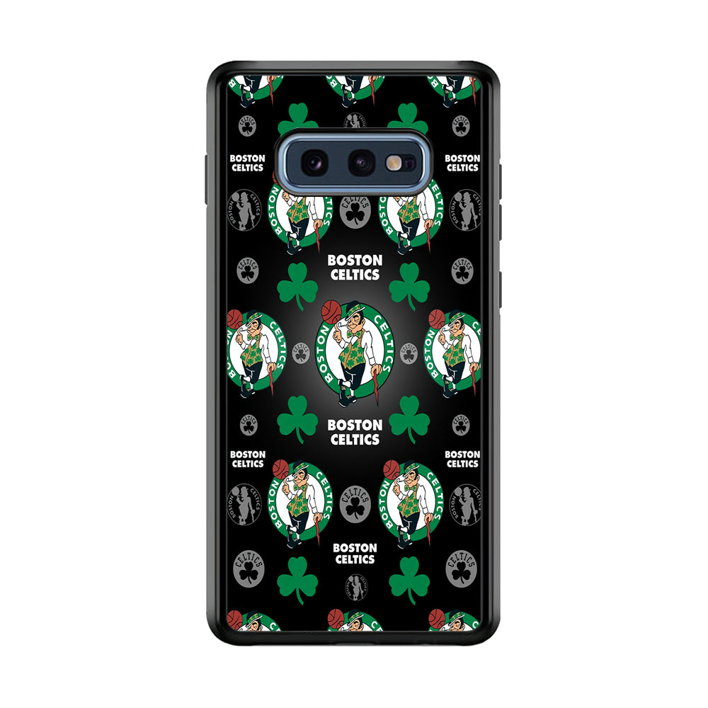 NBA Boston Celtic Basketball 001 Samsung Galaxy S10E Case-Phone Case-Rubber Black (2D Case)-Altracase