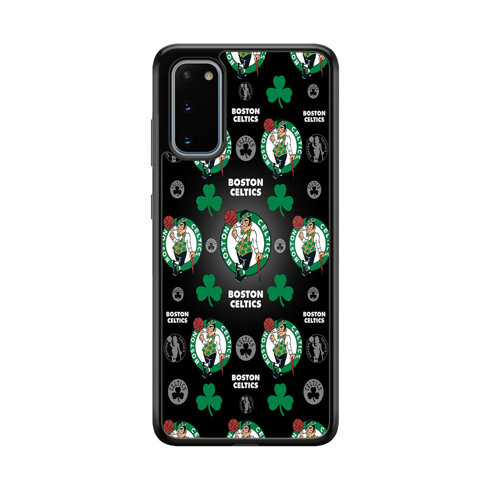 NBA Boston Celtic Basketball 001 Samsung Galaxy S20 Case-Phone Case-Rubber Black (2D Case)-Altracase