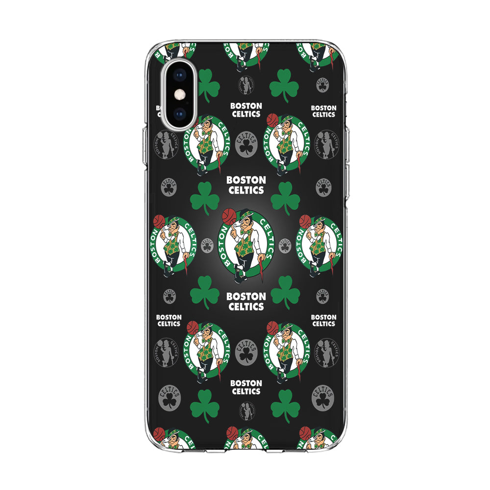 NBA Boston Celtic Basketball 001 iPhone Xs Case-Phone Case-Clear Soft Case-Altracase