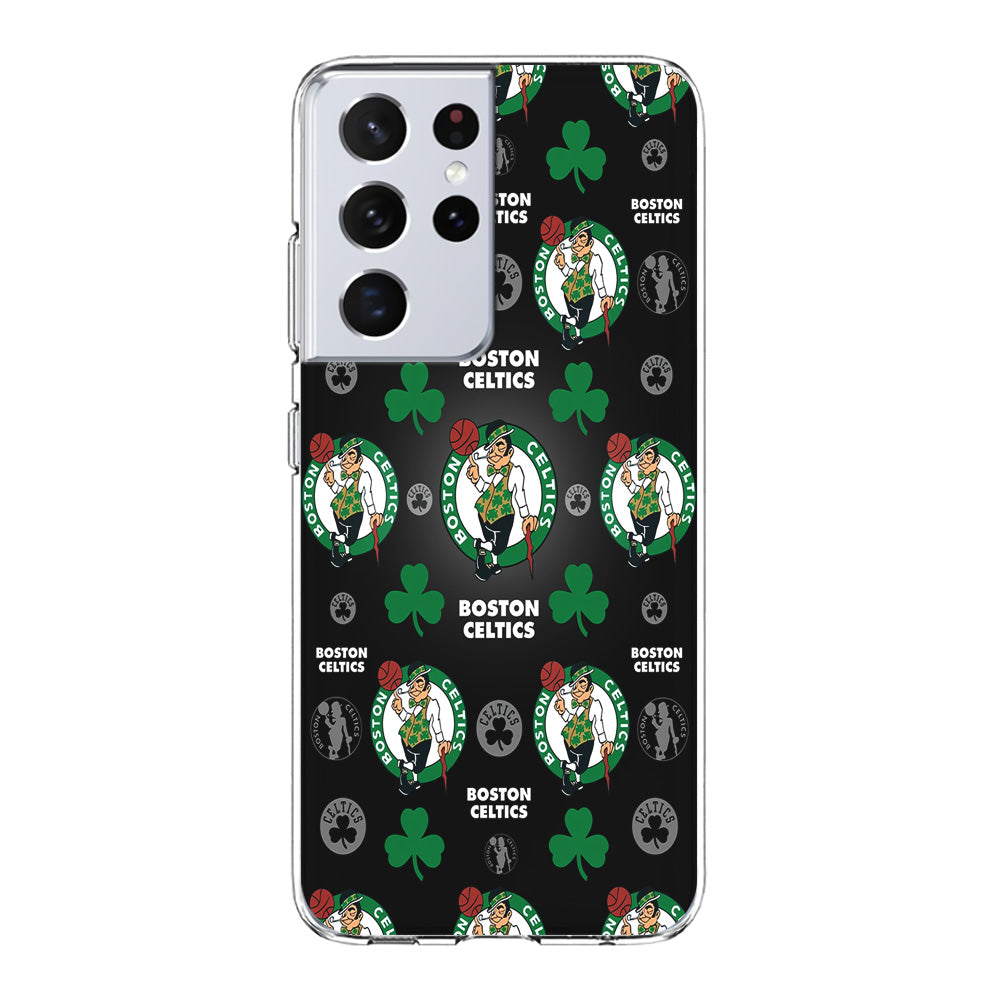 NBA Boston Celtic Basketball 001 Samsung Galaxy S21 Ultra Case-Phone Case-Clear Soft Case-Altracase